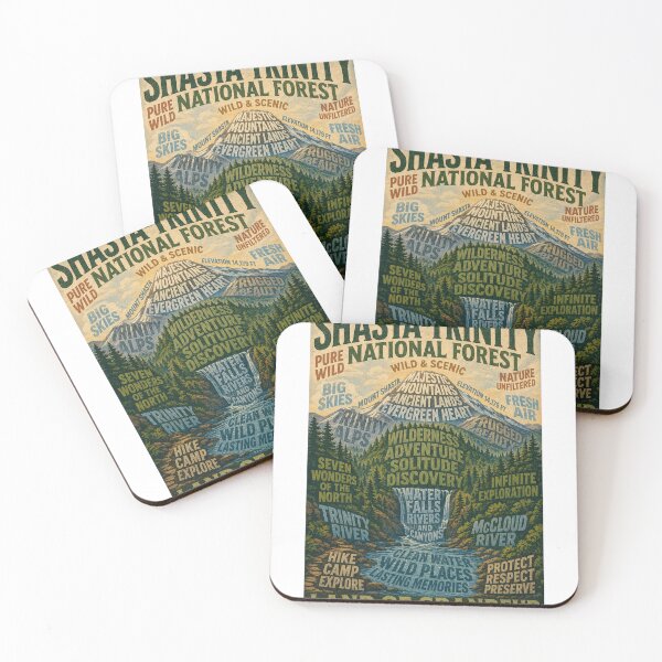 Item preview, Shasta Trinity National Forest Mount Shasta and Trinity Alps Wilderness designed and sold by Aryabek.