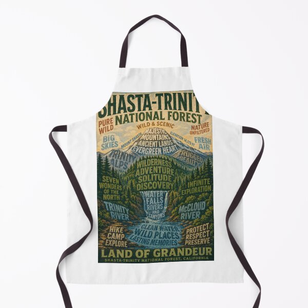 Item preview, Shasta Trinity National Forest Mount Shasta and Trinity Alps Wilderness designed and sold by Aryabek.