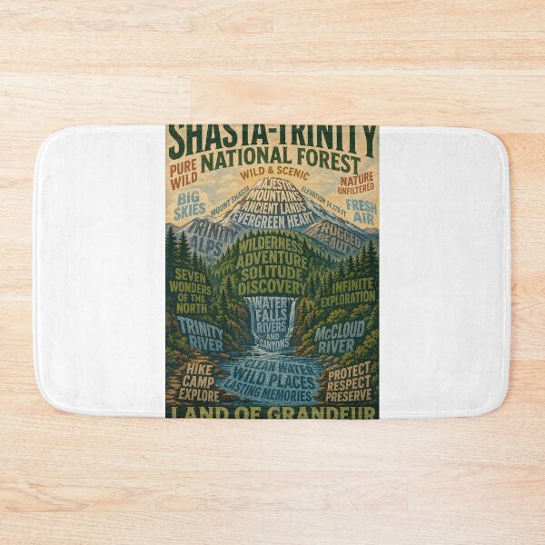 Item preview, Shasta Trinity National Forest Mount Shasta and Trinity Alps Wilderness designed and sold by Aryabek.