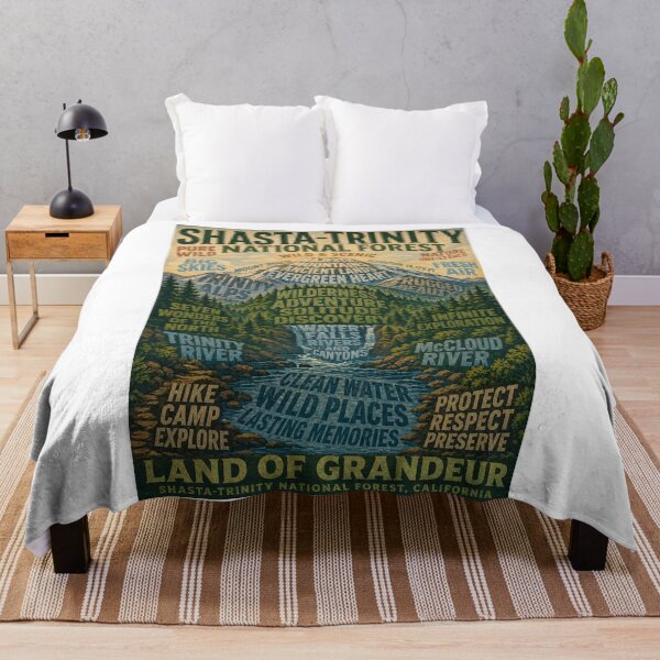 Item preview, Shasta Trinity National Forest Mount Shasta and Trinity Alps Wilderness designed and sold by Aryabek.