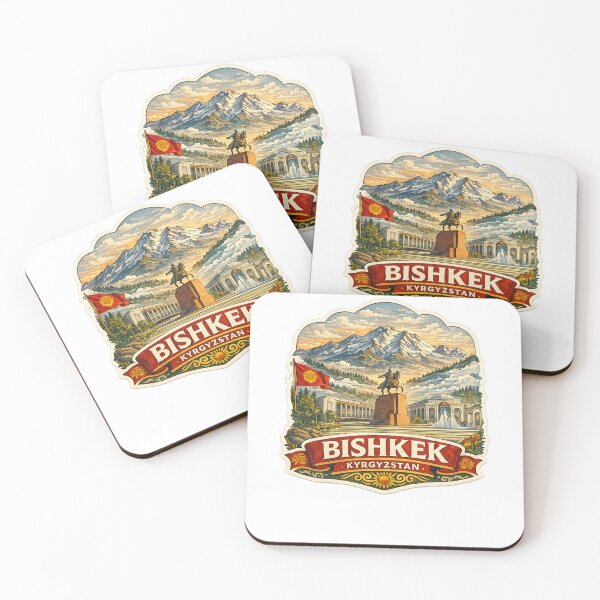 Item preview, Bishkek Kyrgyzstan Ala Too Square and Tian Shan Mountains designed and sold by Aryabek.