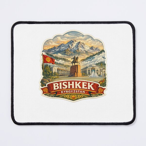 Item preview, Bishkek Kyrgyzstan Ala Too Square and Tian Shan Mountains designed and sold by Aryabek.