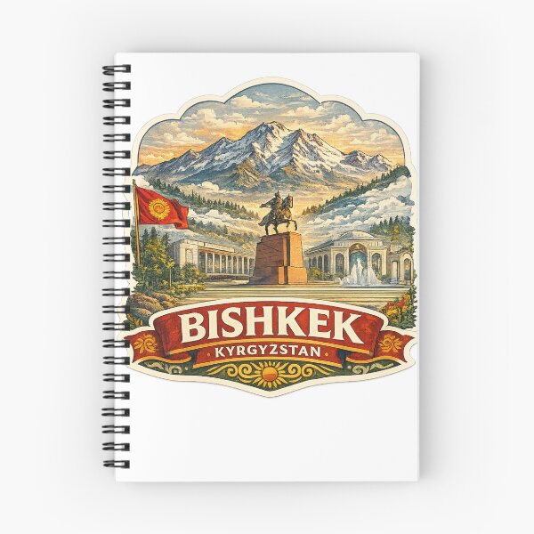 Item preview, Bishkek Kyrgyzstan Ala Too Square and Tian Shan Mountains designed and sold by Aryabek.