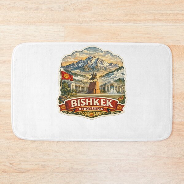 Item preview, Bishkek Kyrgyzstan Ala Too Square and Tian Shan Mountains designed and sold by Aryabek.