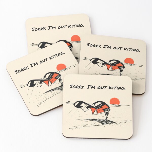 Item preview, Sorry I’m Out Kiting – Funny Kitesurf Lifestyle Illustration designed and sold by Islabonita..