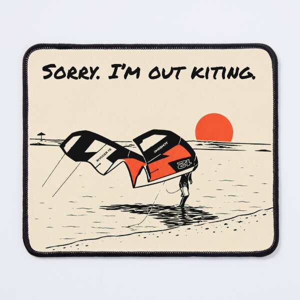 Item preview, Sorry I’m Out Kiting – Funny Kitesurf Lifestyle Illustration designed and sold by Islabonita..