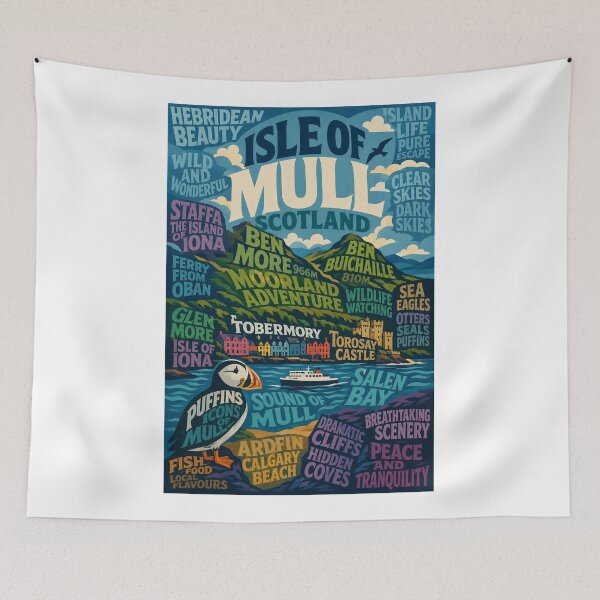 Item preview, Isle of Mull Scotland Tobermory and Hebridean Landscapes designed and sold by Aryabek.