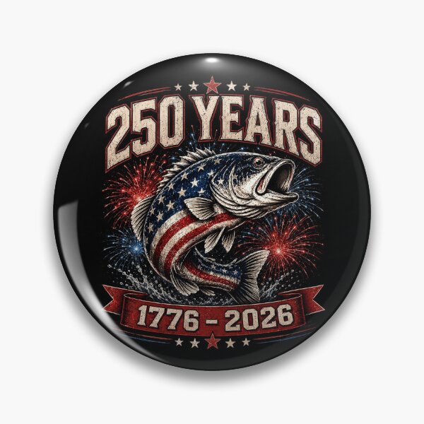 Item preview, Patriotic Fish Freedom Flag 250 Years USA Fishing 4th July designed and sold by elongatedjazz.