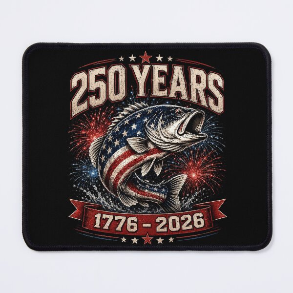 Item preview, Patriotic Fish Freedom Flag 250 Years USA Fishing 4th July designed and sold by elongatedjazz.