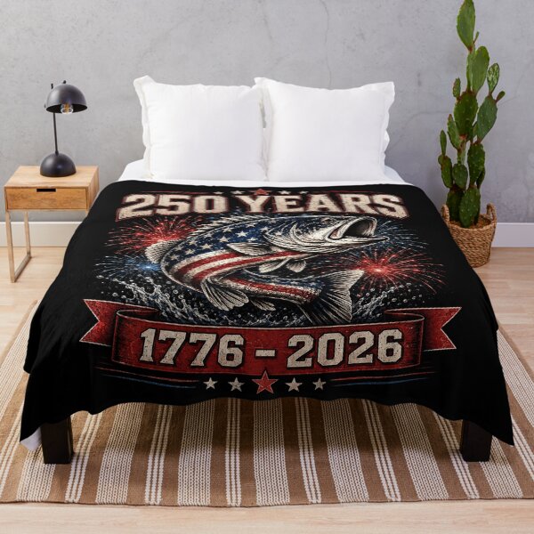 Item preview, Patriotic Fish Freedom Flag 250 Years USA Fishing 4th July designed and sold by elongatedjazz.