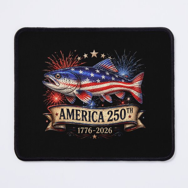Item preview, Patriotic Fish Freedom Flag 250 Years USA Fishing 4th July designed and sold by elongatedjazz.
