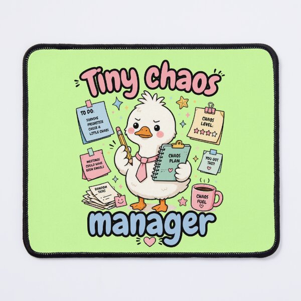 Item preview, Tiny Chaos Manager Cute Goose Office Humor designed and sold by SeoulInkSoul.
