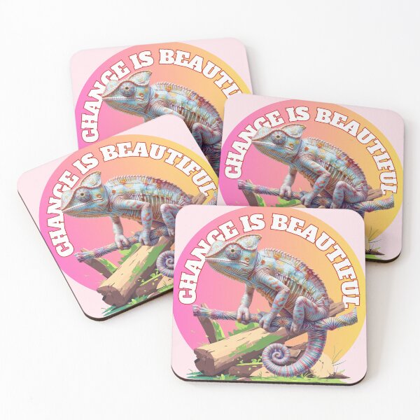Item preview, Change is Beautiful Colorful Retro Chameleon Graphic designed and sold by SilverSeaBKK.