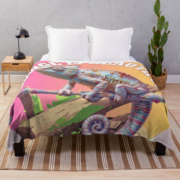 Item preview, Change is Beautiful Colorful Retro Chameleon Graphic designed and sold by SilverSeaBKK.