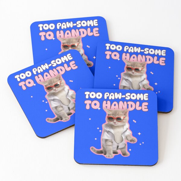 Item preview, Too Paw-Some To Handle Cool Kitten Pun designed and sold by GenZFashion000.