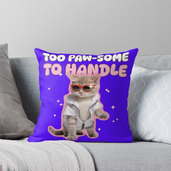 Item preview, Too Paw-Some To Handle Cool Kitten Pun designed and sold by GenZFashion000.