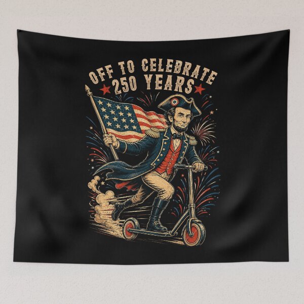Item preview, Abraham Lincoln Scooter American Flag 250 Years designed and sold by elongatedjazz.