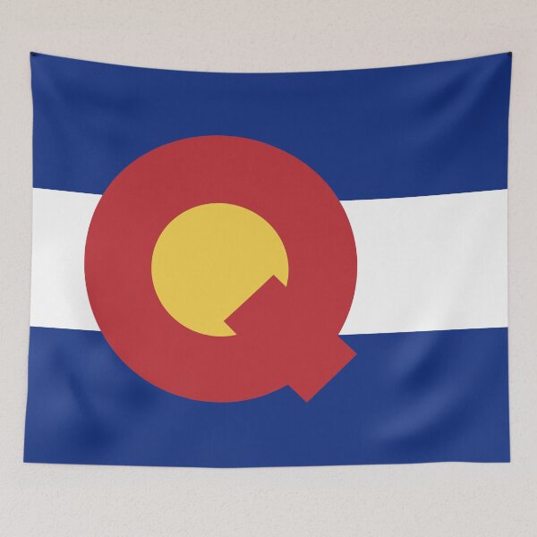 Item preview, Colorado Flag - Letter Q designed and sold by FlagFontCO.