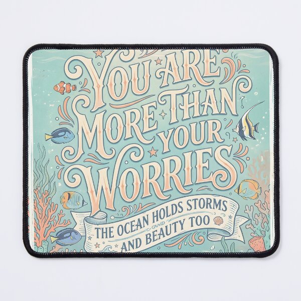 Item preview, You Are More Than Your Worries – Ocean Therapy Poster Design designed and sold by Sea Gem.