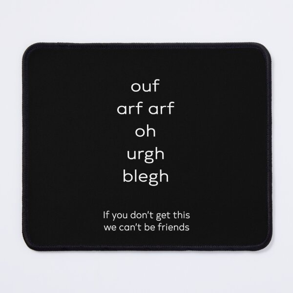 Item preview, Ouf Arf Urgh Blegh If You Don't Get This We Can't Be Friends Metal Gift designed and sold by Say It With Ink.