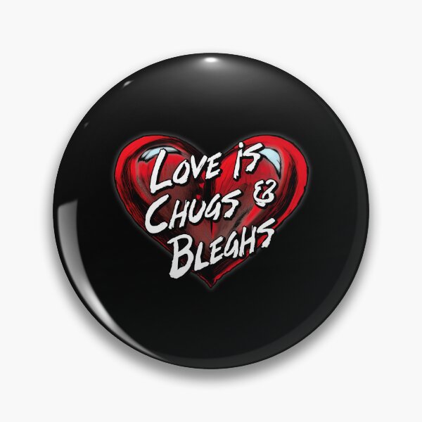 Item preview, Love Is Chugs and Bleghs Funny Heavy Metal Gift for Couples designed and sold by Say It With Ink.
