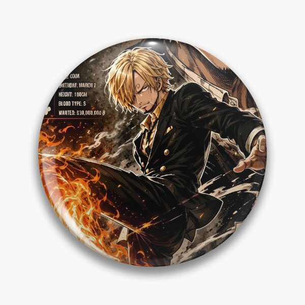 Item preview, Flame Kick Pirate Warrior Anime Inspired Poster | Blond Cook Fighter Vintage Manga Style Art  designed and sold by Dyan4.
