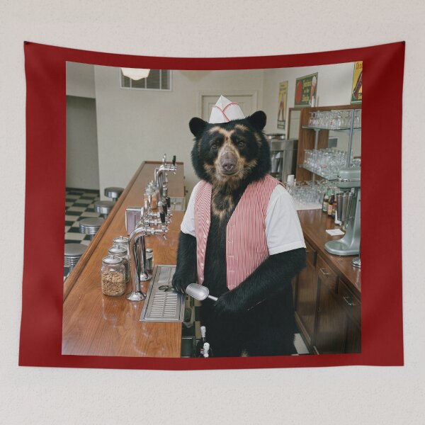 Item preview, Spectacled Bear Soda Jerk designed and sold by Tridentulus.