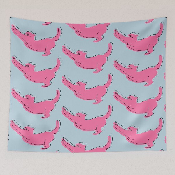 Item preview, Pink Cat Stretching designed and sold by anafilipal.