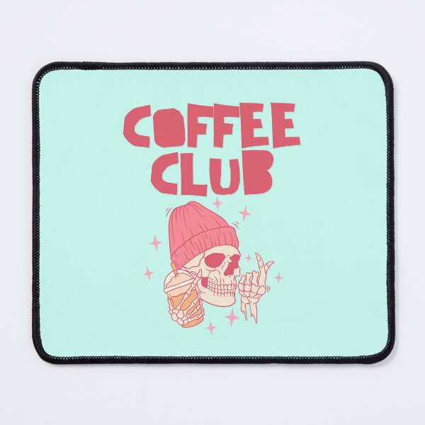 Item preview, Coffee Club Skull Aesthetic | Pink Goth Skeleton Coffee Lover designed and sold by creativerooney.