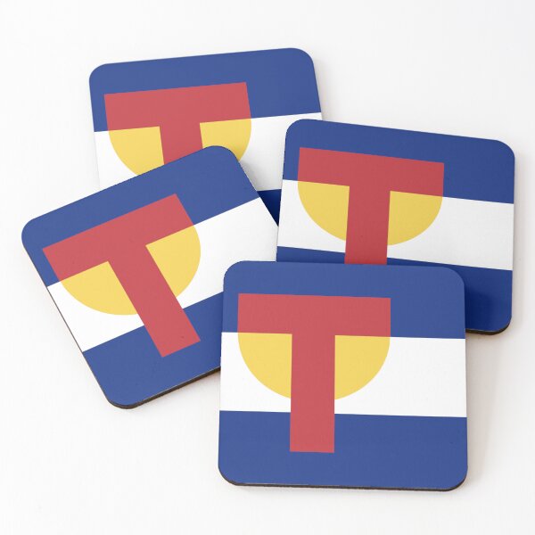 Item preview, Colorado Flag - Letter T designed and sold by FlagFontCO.
