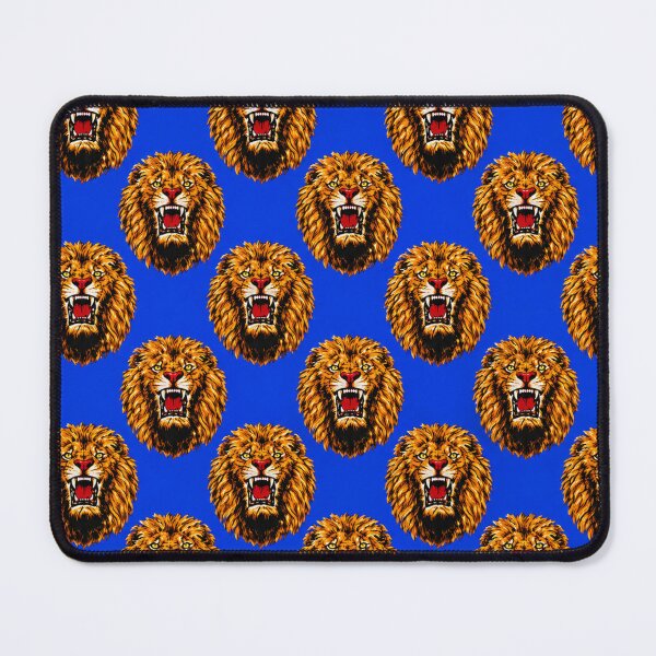 Item preview, Traditional Blue Isiagu Lion Head Fabric Inspired Print designed and sold by Harcourt Fabrics.