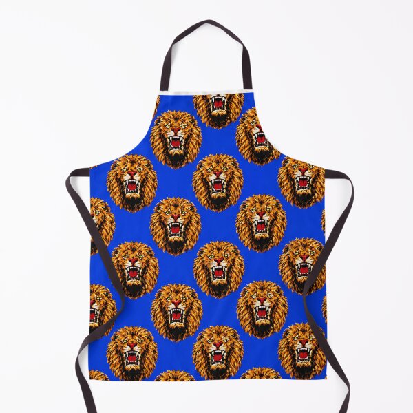 Item preview, Traditional Blue Isiagu Lion Head Fabric Inspired Print designed and sold by Harcourt Fabrics.