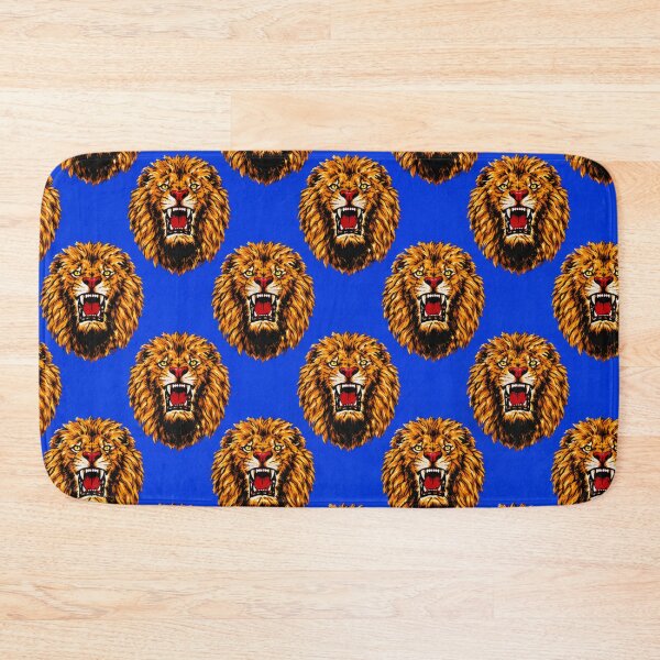Item preview, Traditional Blue Isiagu Lion Head Fabric Inspired Print designed and sold by Harcourt Fabrics.