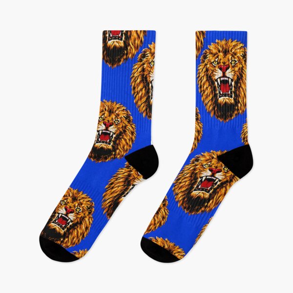Item preview, Traditional Blue Isiagu Lion Head Fabric Inspired Print designed and sold by Harcourt Fabrics.