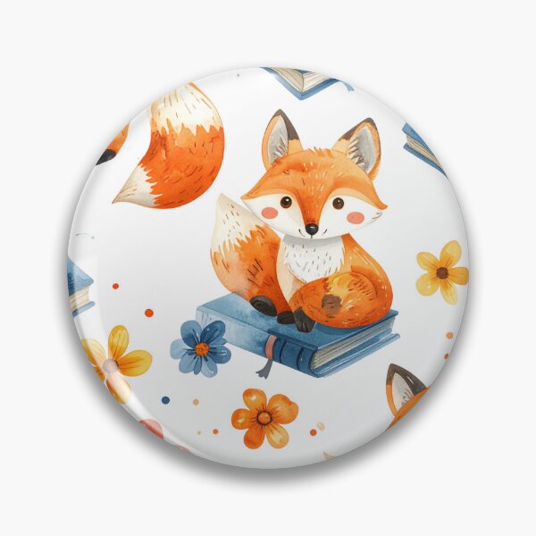 Item preview, Fox Book Pattern designed and sold by Thalora Store.