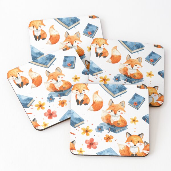 Item preview, Fox Book Pattern designed and sold by Thalora Store.
