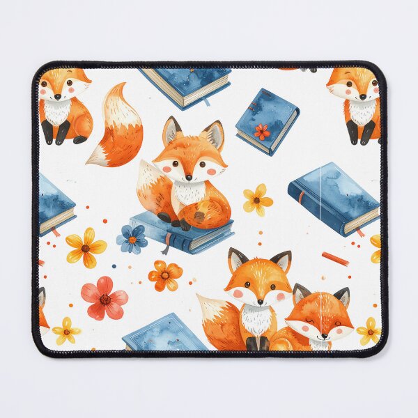 Item preview, Fox Book Pattern designed and sold by Thalora Store.