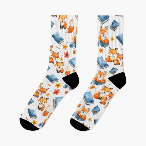 Item preview, Fox Book Pattern designed and sold by Thalora Store.