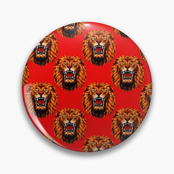 Item preview, Traditional Red Isiagu Lion Head Fabric Inspired Print designed and sold by Harcourt Fabrics.