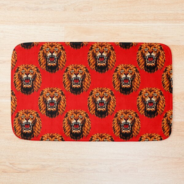 Item preview, Traditional Red Isiagu Lion Head Fabric Inspired Print designed and sold by Harcourt Fabrics.