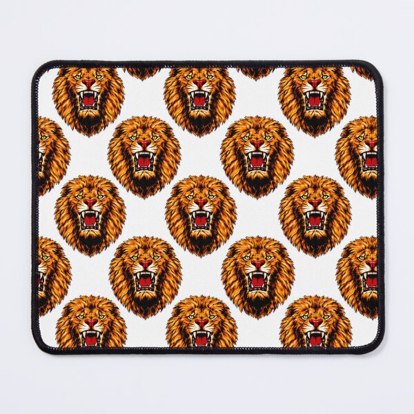 Item preview, Traditional White Isiagu Lion Head Fabric Inspired Print designed and sold by Harcourt Fabrics.