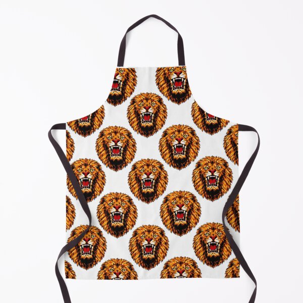 Item preview, Traditional White Isiagu Lion Head Fabric Inspired Print designed and sold by Harcourt Fabrics.