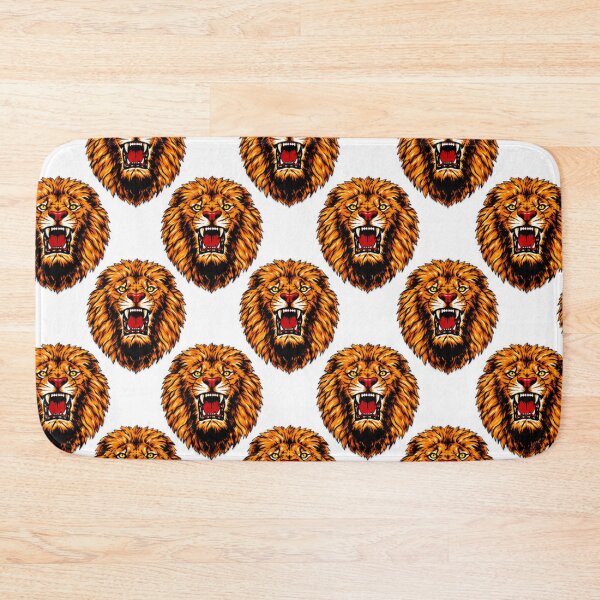 Item preview, Traditional White Isiagu Lion Head Fabric Inspired Print designed and sold by Harcourt Fabrics.