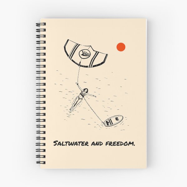 Item preview, Saltwater and Freedom – Wingsurf Ocean Quote Art designed and sold by Islabonita..