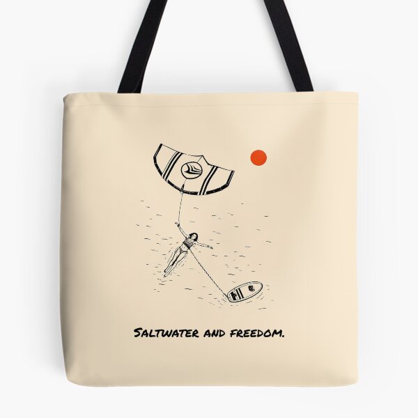 Item preview, Saltwater and Freedom – Wingsurf Ocean Quote Art designed and sold by Islabonita..