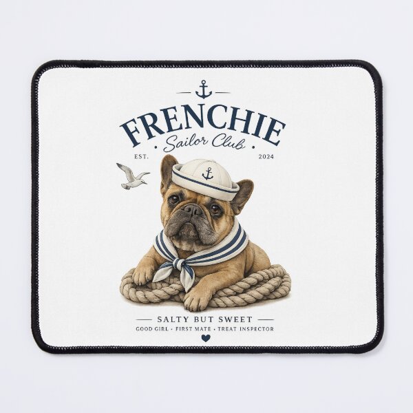 Item preview, Salty By Nature Frenchie On Board Sailor French Bulldog Gift Nautical Dog Lover designed and sold by The Frenchie Revolution.