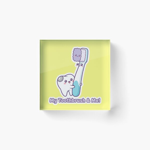 Item preview, Cute Kawaii My Toothbrush and Me Happy Healthy Tooth Dental Art designed and sold by bvdesignart.