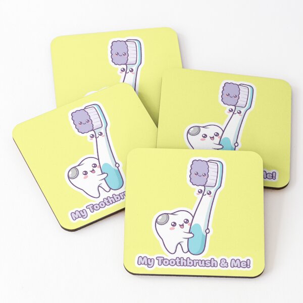 Item preview, Cute Kawaii My Toothbrush and Me Happy Healthy Tooth Dental Art designed and sold by bvdesignart.