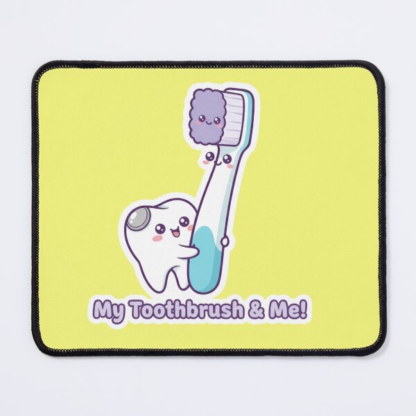 Item preview, Cute Kawaii My Toothbrush and Me Happy Healthy Tooth Dental Art designed and sold by bvdesignart.
