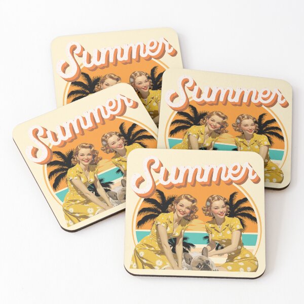Item preview, Retro 50s Summer Vibe with French Bulldog designed and sold by SilverSeaBKK.